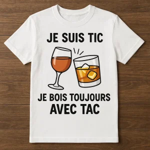 t shirt tic et tac alcool
