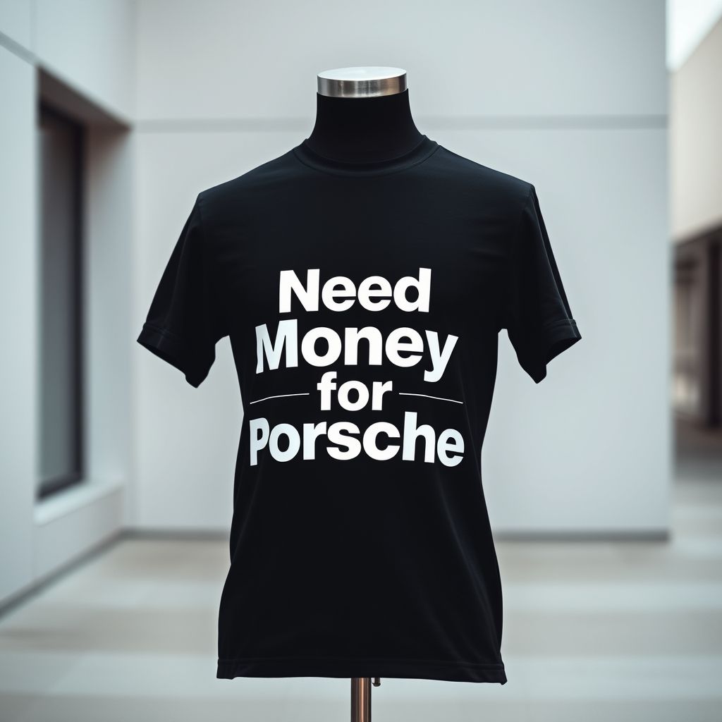 tee shirt need money for porsche - Image 3